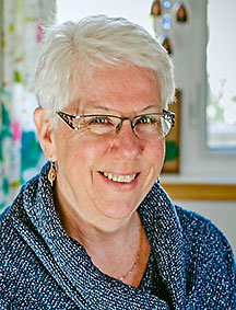 Judy at home in her studio